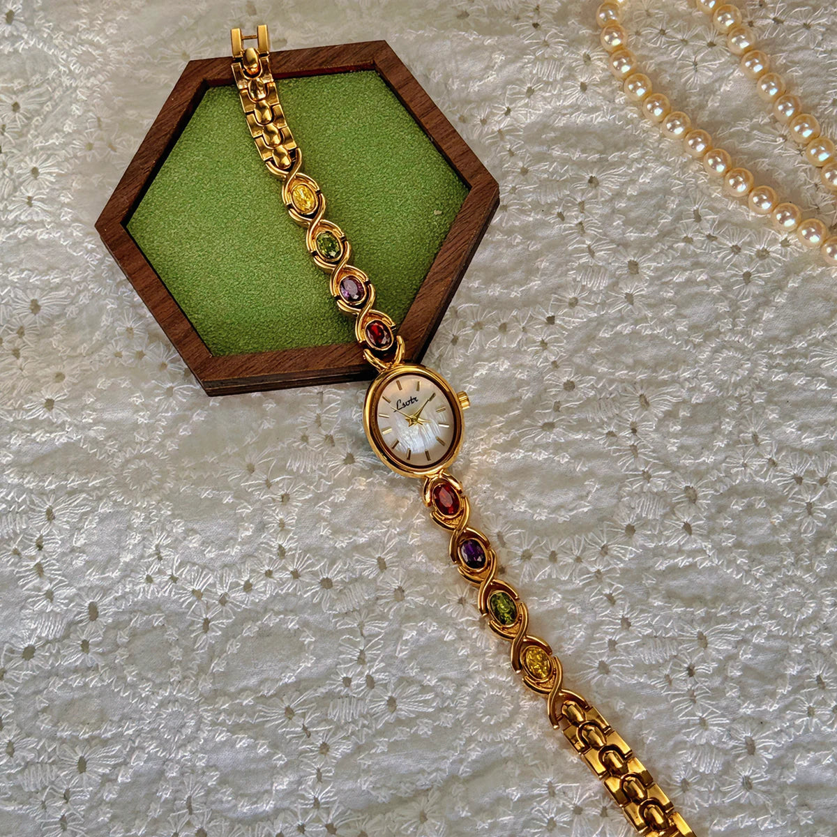 Tourmaline Pearl Watch