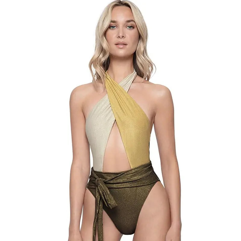Hollow Print Monokini