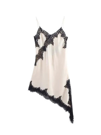 Sexy V-Neck Lace Halter Dress