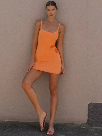 Backless Beach Mini Dress