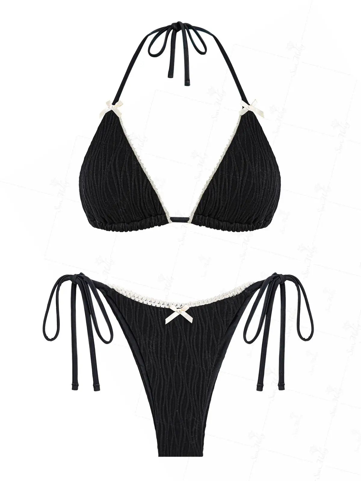 Textured Bow Bikini