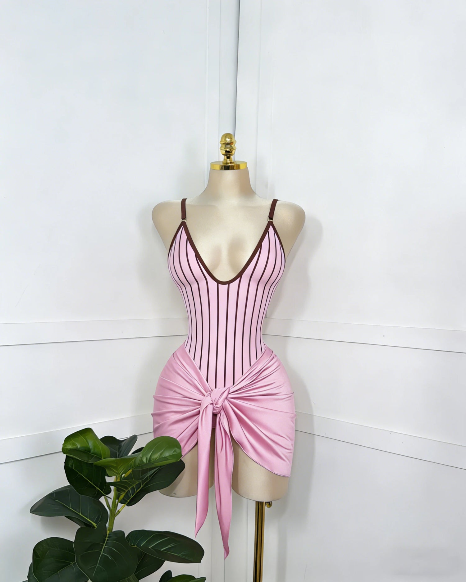 Print Deep V Neck One Piece Swimsuit Women Swimwear Bodysuit Monokini High Leg Swim Suit Bathing Suit Beachwear