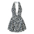French Dot Halter Mini Dress