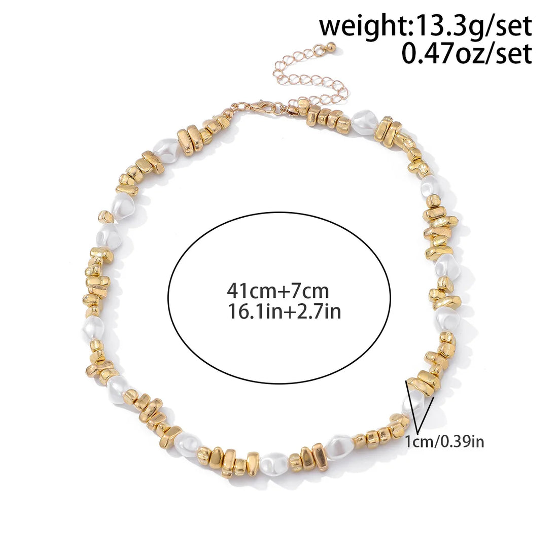 Retro Imitation Pearl Woven Collarbone Necklace