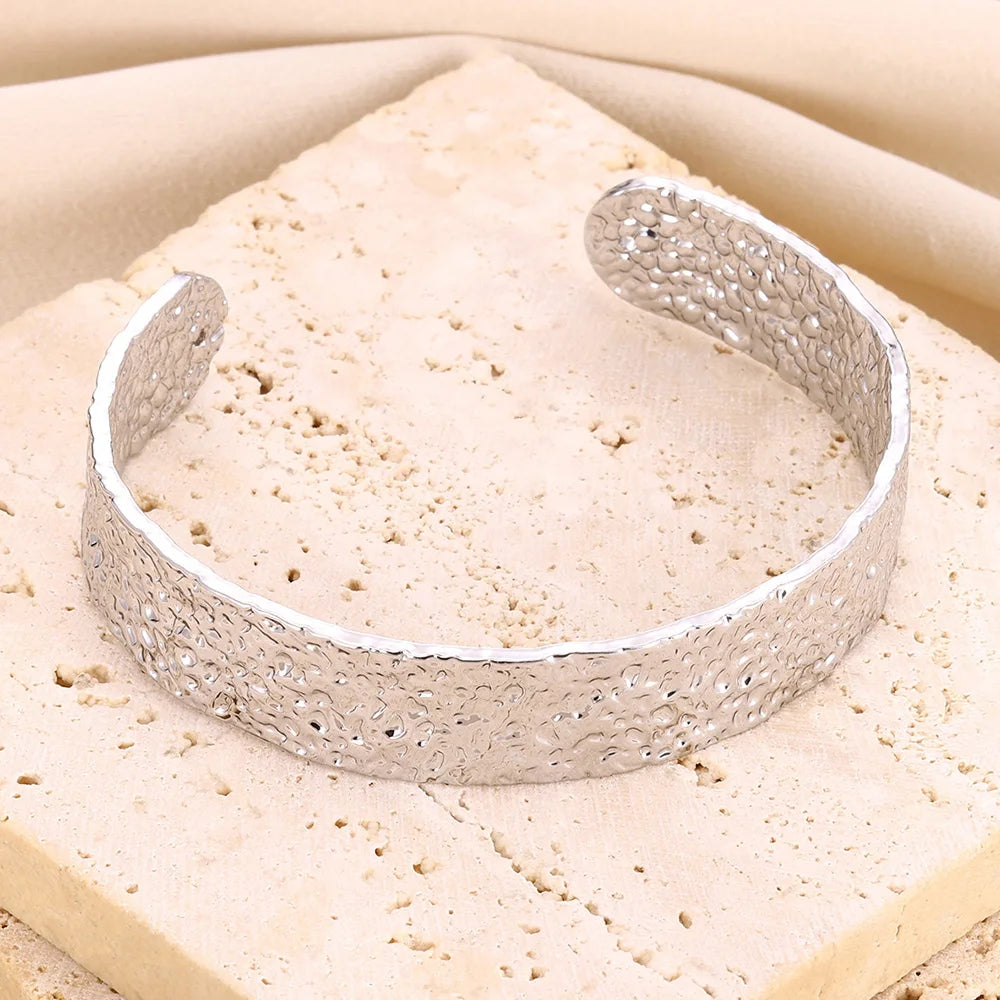 Trobicana Wide Flower Cuff Bangle – Luxury Gold Color Bracelet - image 8
