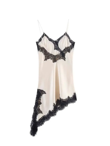 Sexy V-Neck Lace Halter Dress