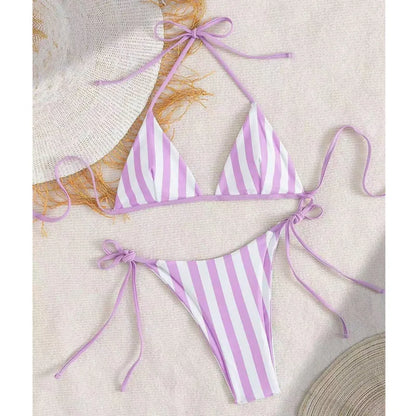 2026 Sexy Bikinis Striped Swimsuits Women Swimwear Push Up Female Beach Swim Wear Bathing Suits Brazilian Bikini Set Pool Bather