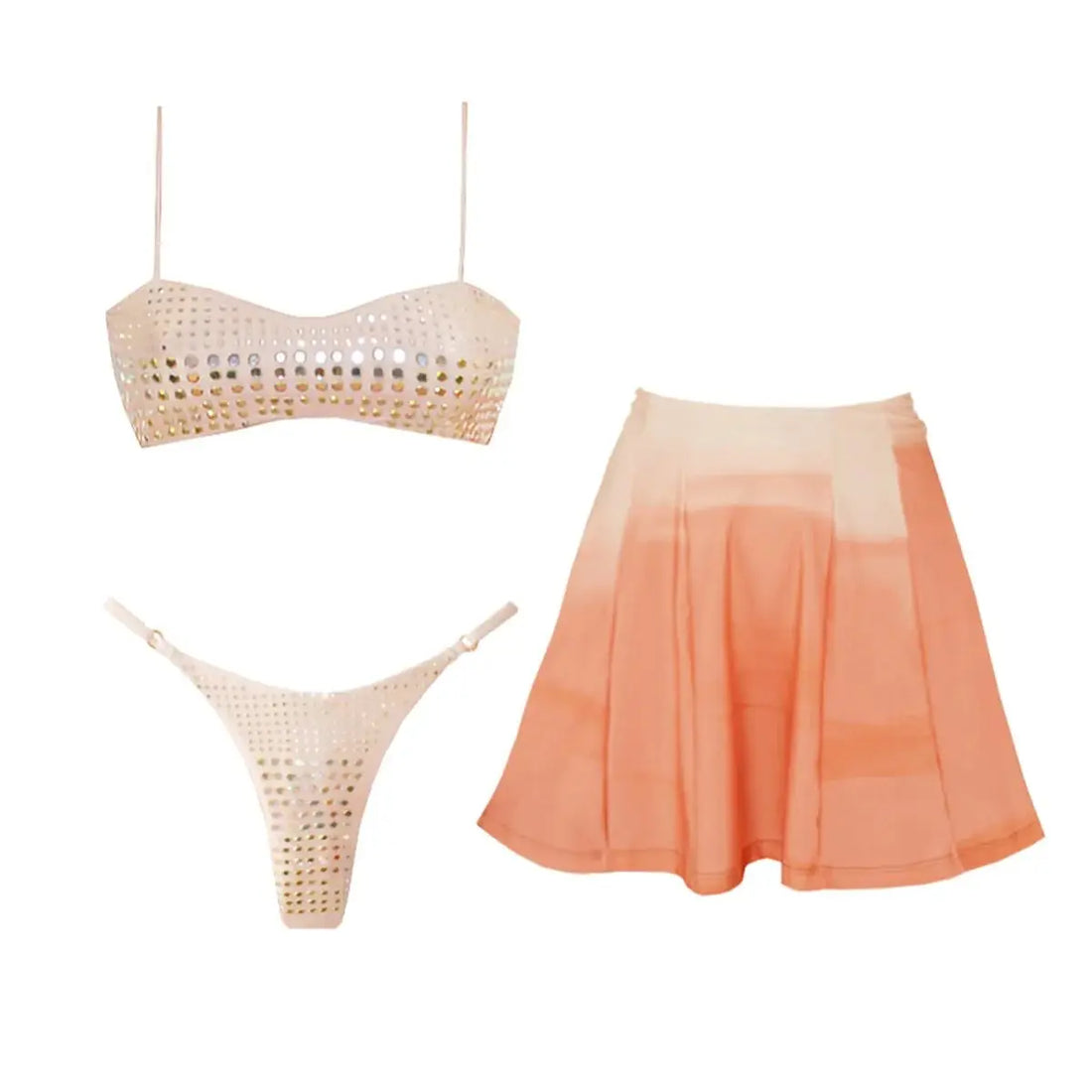 Diamond Bandeau Bikini Set