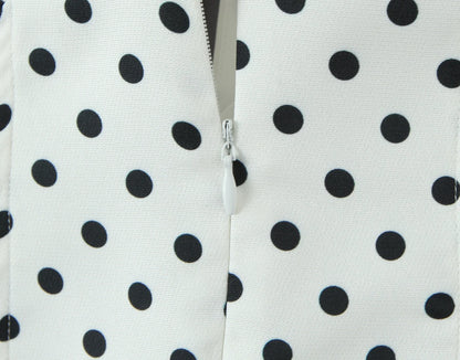 YENKYE French Style Retro Polka Dot Deep V Halter Dress Women Sexy Backless A-line Slim Sweet Elegant Mini Dresses Summer Robe