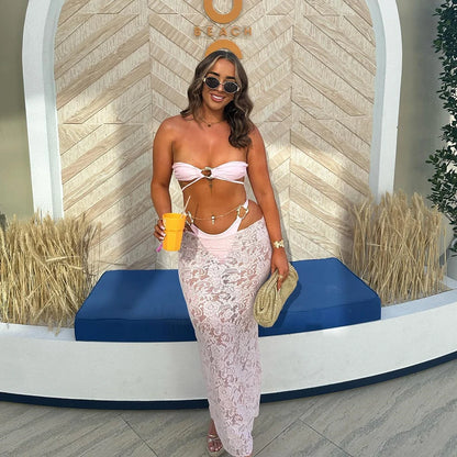 Sexy Bandeau 3-Piece Bikini Set