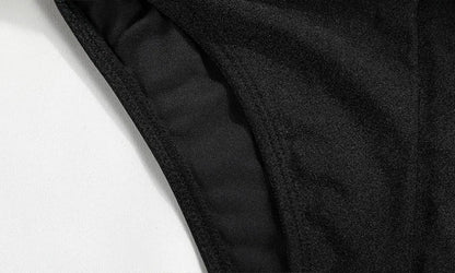 High Waist Swimwear Women One Piece Swimsuit Sexy V-Neck Push Up Bathing Suit Halter Drawstring Bikinis Sets Beachwear Monokinis