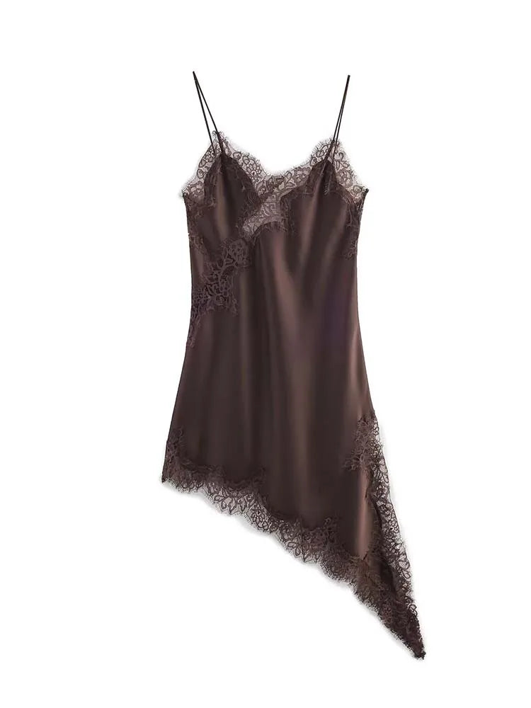 Sexy V-Neck Lace Halter Dress