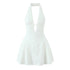 French Dot Halter Mini Dress
