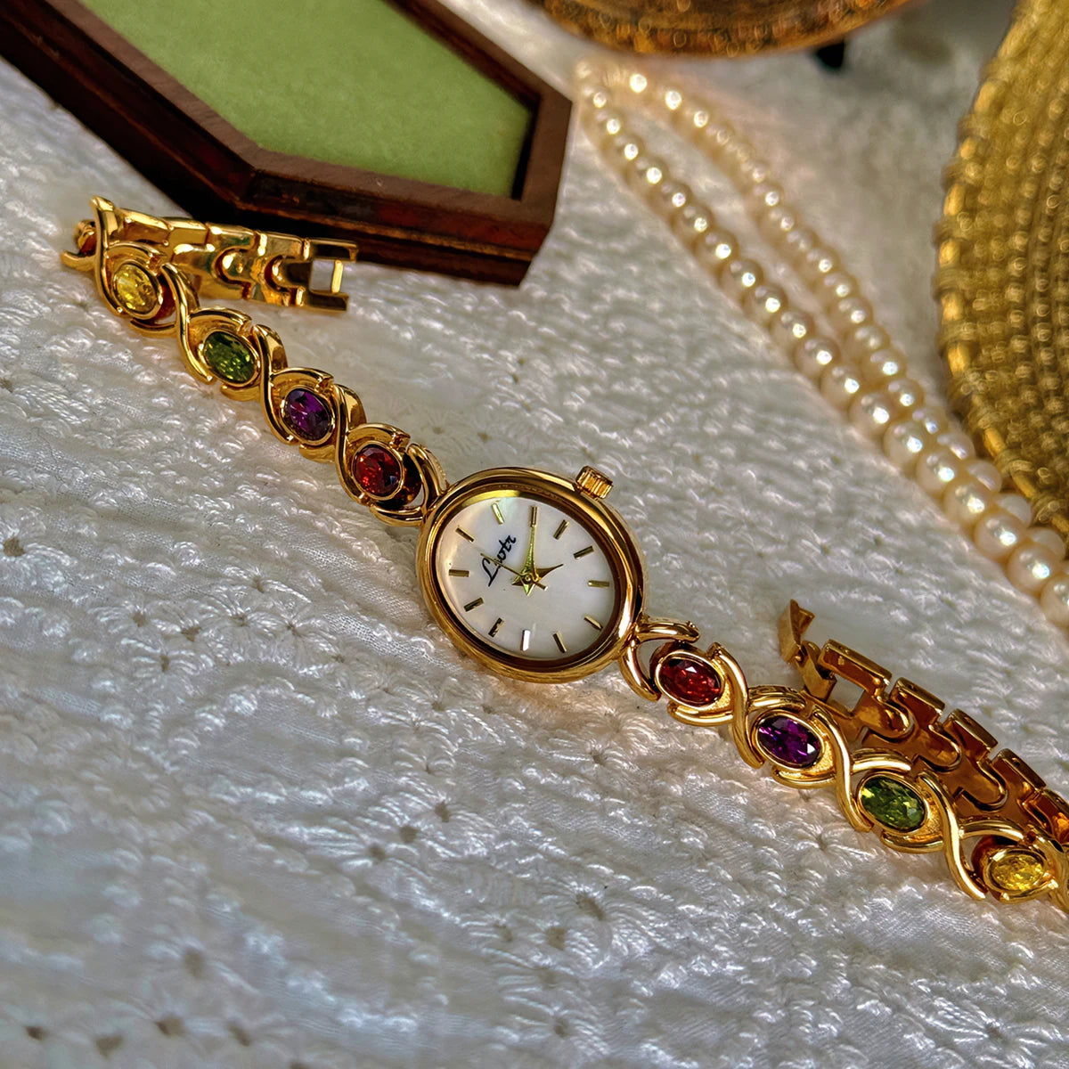 Tourmaline Pearl Watch