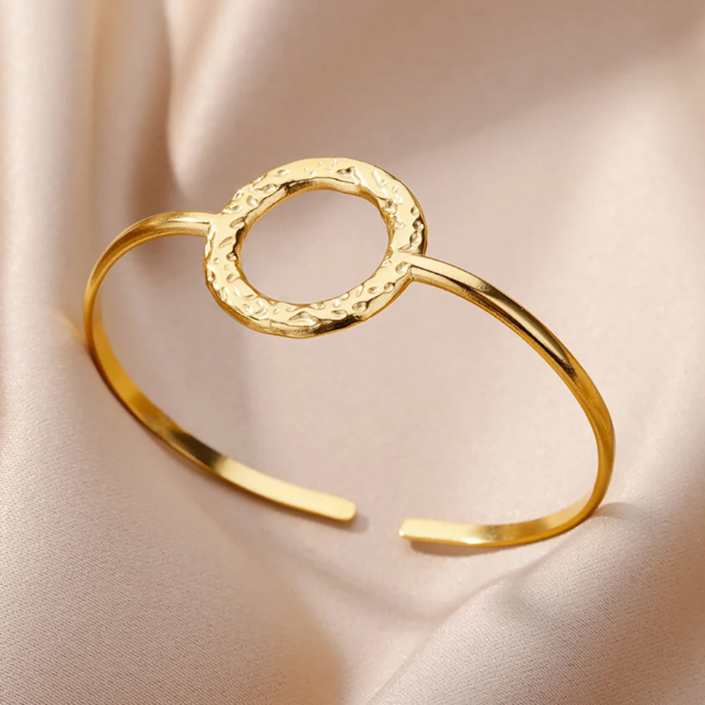Trobicana Wide Flower Cuff Bangle – Luxury Gold Color Bracelet - image 18
