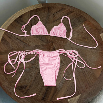 Sexy Swimsuit Bikini Swimwear Swimsuit Women Separates Swimwear Two Piece Side Straps Swimsuit Bathing Suit