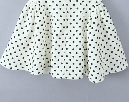 YENKYE French Style Retro Polka Dot Deep V Halter Dress Women Sexy Backless A-line Slim Sweet Elegant Mini Dresses Summer Robe