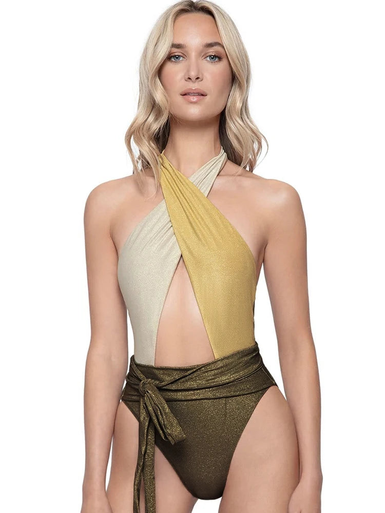 Hollow Print Monokini