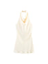 Luna Satin Halter Mini Dress