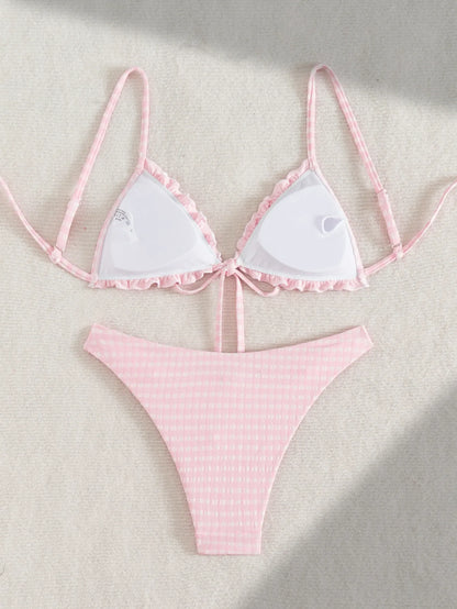 2026 Sexy Bikinis Pink Swimsuits Women Swimwear Push Up Female Beach Swim Wear Bathing Suits Brazilian Bikini Set Pool Bather