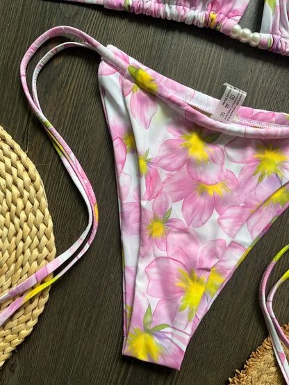 Micro Bikini 2026 Swimwear Women Swimsuit Sexy luxury Brazilian Bikini Set Halter Print Biquini Push Up Pearl Beachwear Female