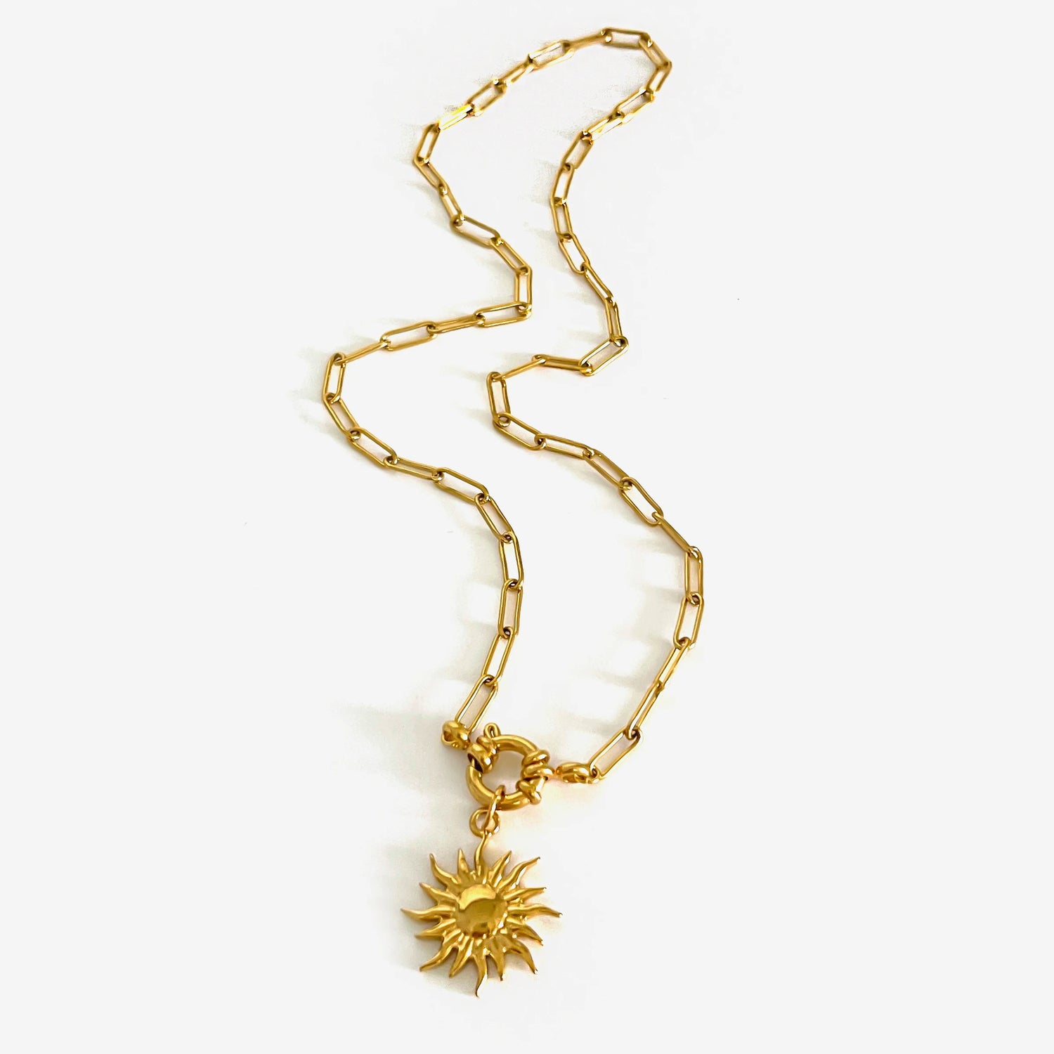 Sunflower Conch Pendant Necklace