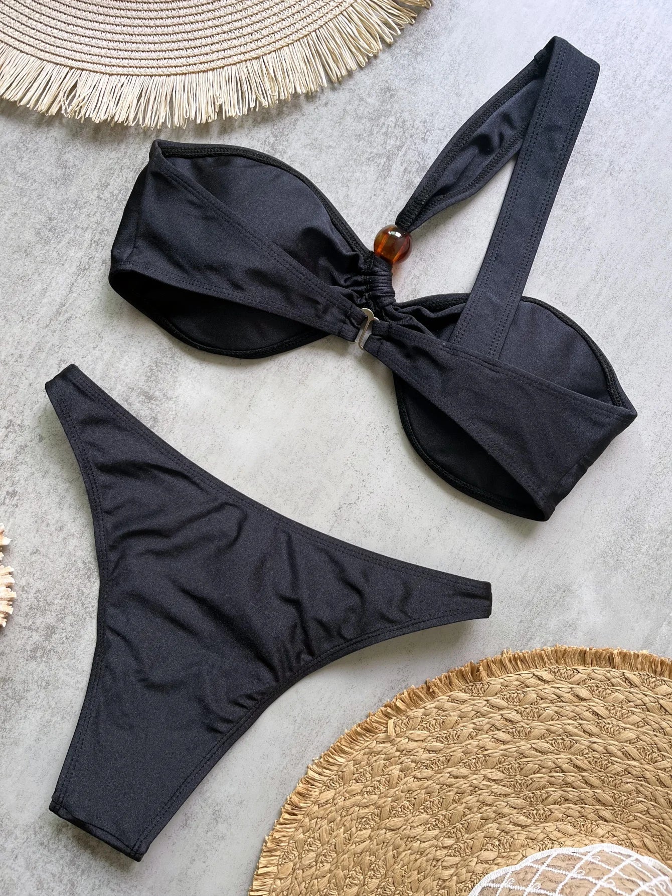 Sexy Solid Push-Up Bikini Set