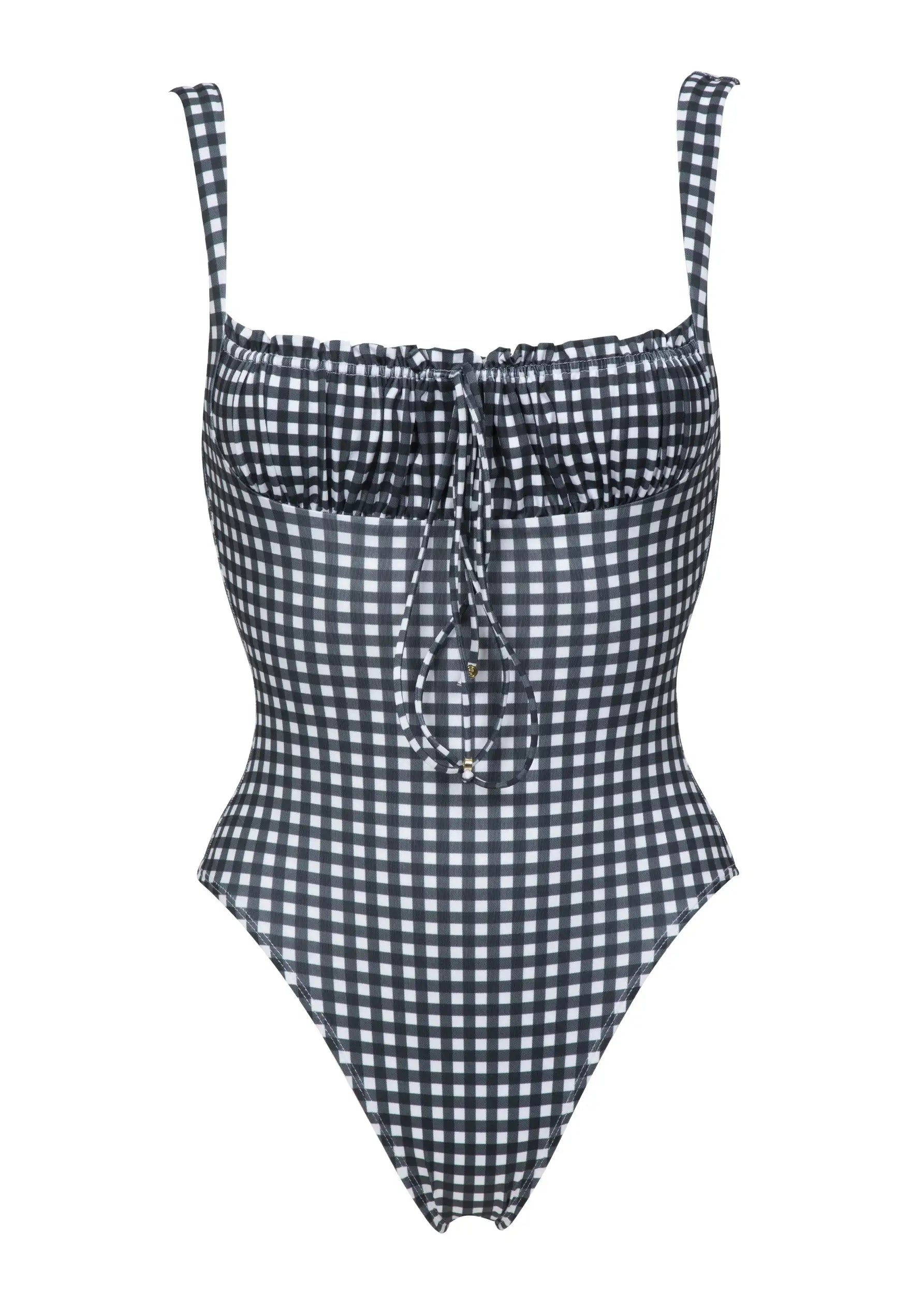 Print One Piece Swimsuit with Skirt Bandeau Swimwear Women High Leg Swimsuit Bodysuit Bathing Suit Beach Wear Monokini